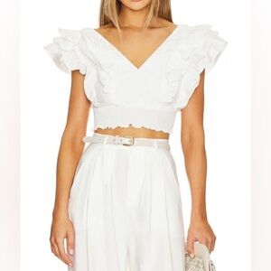 NWT Line & Dot Hailey Sleeveless Top - White - L - Currently on Revolve